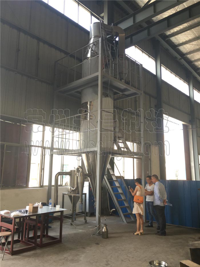 Hollow particles spray granulating dryer