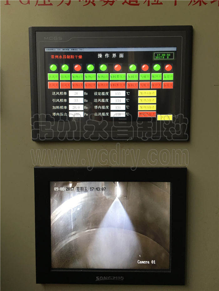 Spray granulating equipment for trial/test